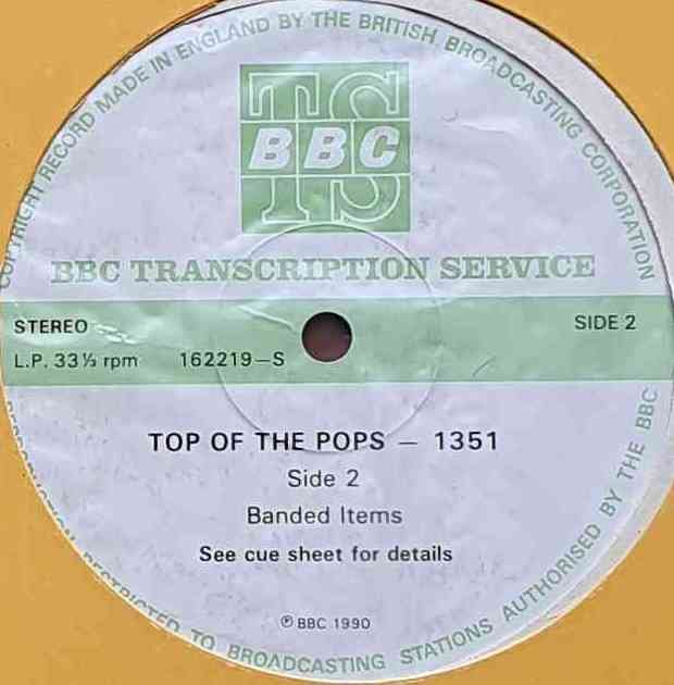 162218 - S Top of the pops - 1351 Various from the BBC records and Tapes library Label